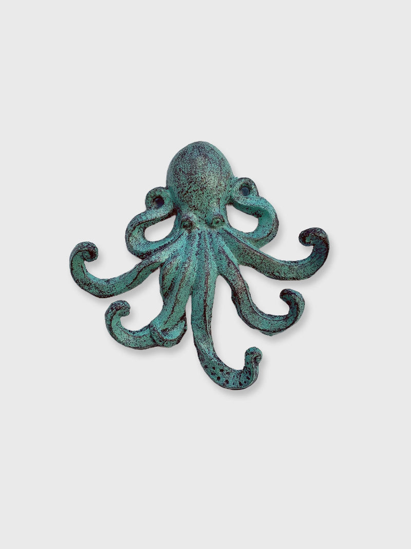 Octopus Door Hook - distressed metal finish