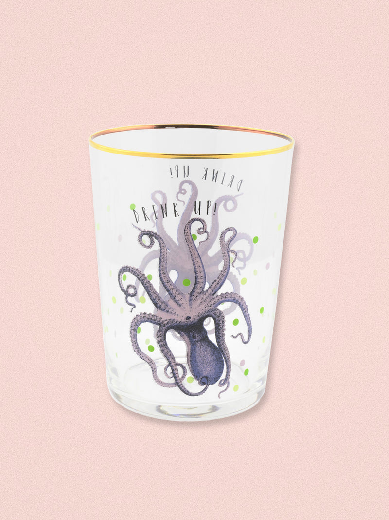 Yvonne Ellen Hi Ball Glass - Octopus