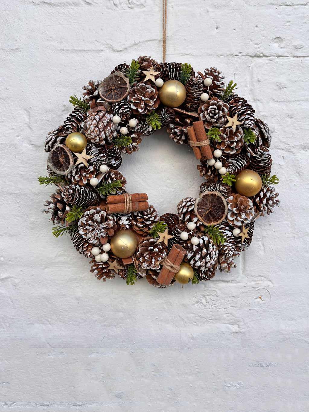 Faux Wreath - Cinnamon & Orange - 36cm