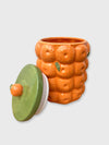 Orange Design Ceramic Storage Jar Pot