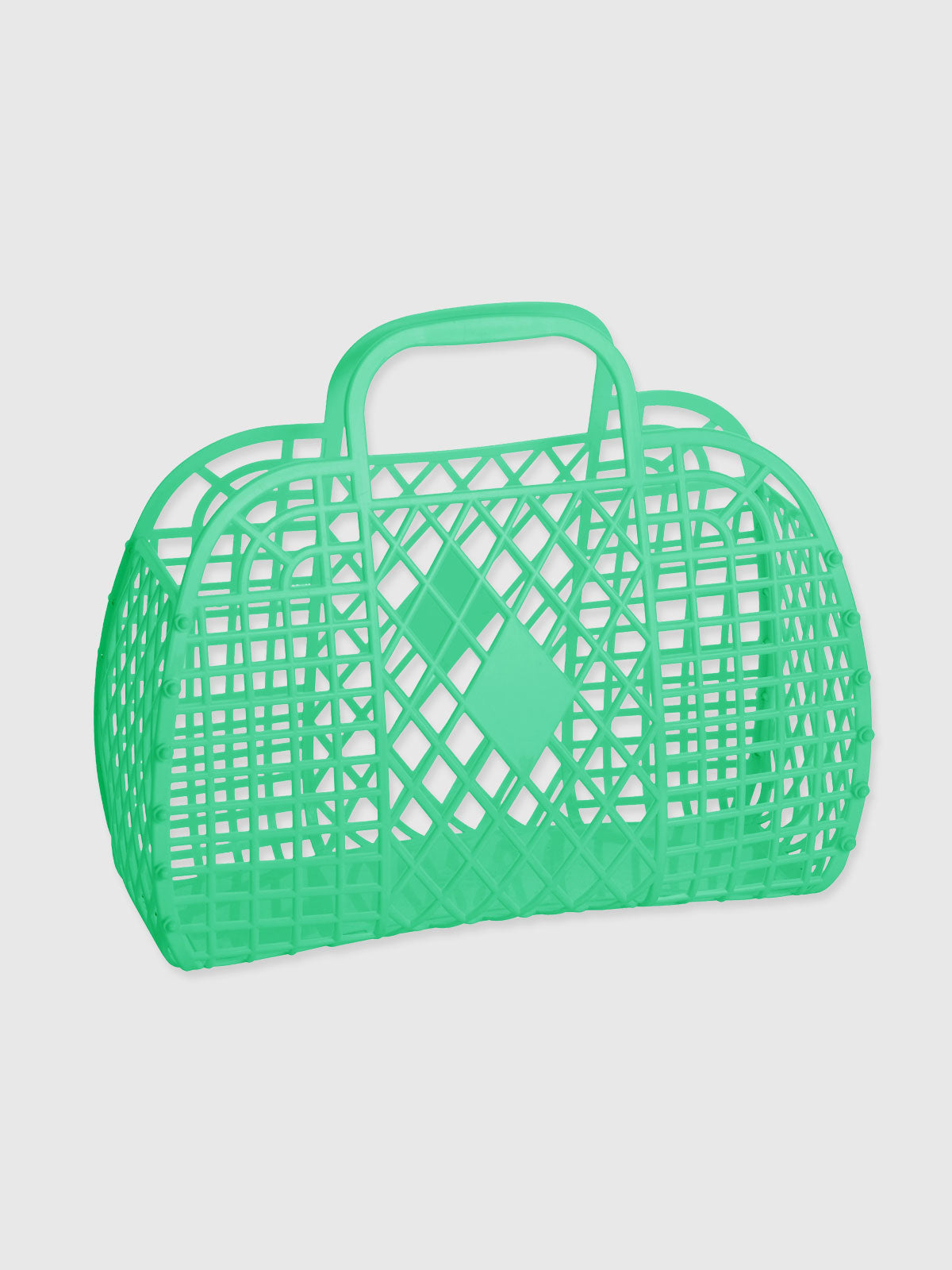 Jellies Retro Basket Jelly Bag - Large - Green