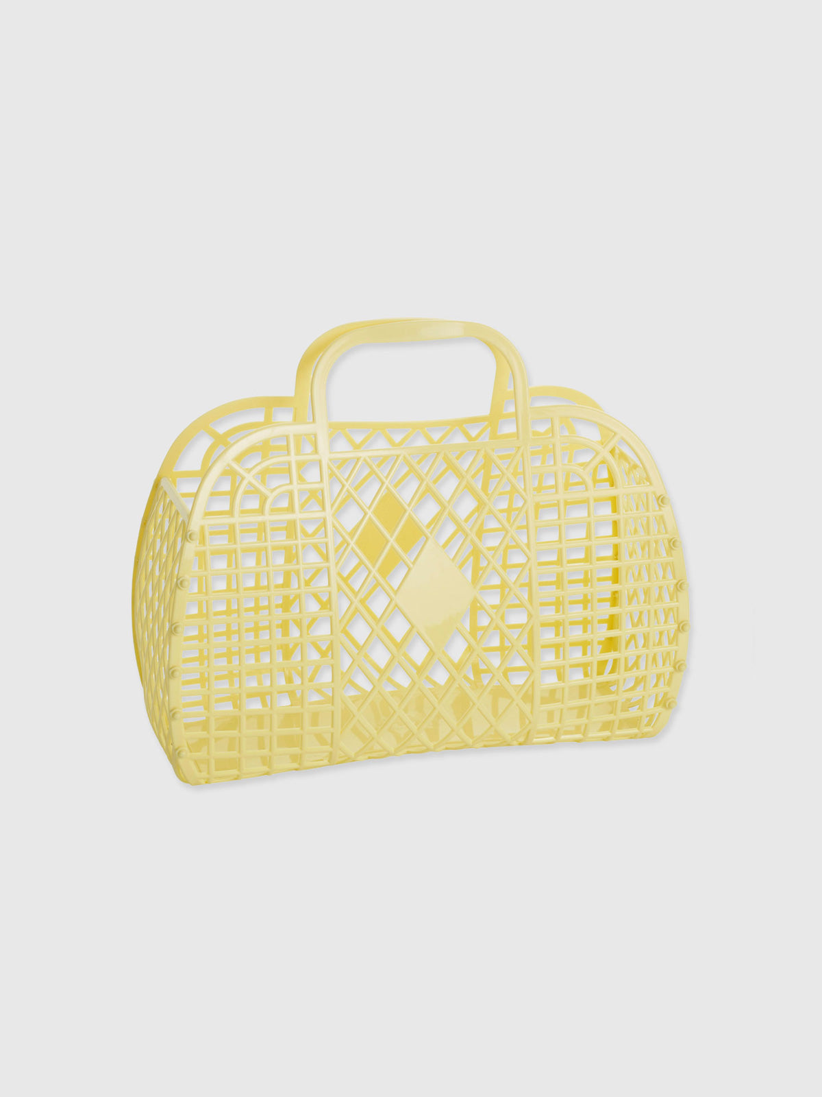 Jellies Retro Basket Jelly Bag - Medium - Primrose Yellow