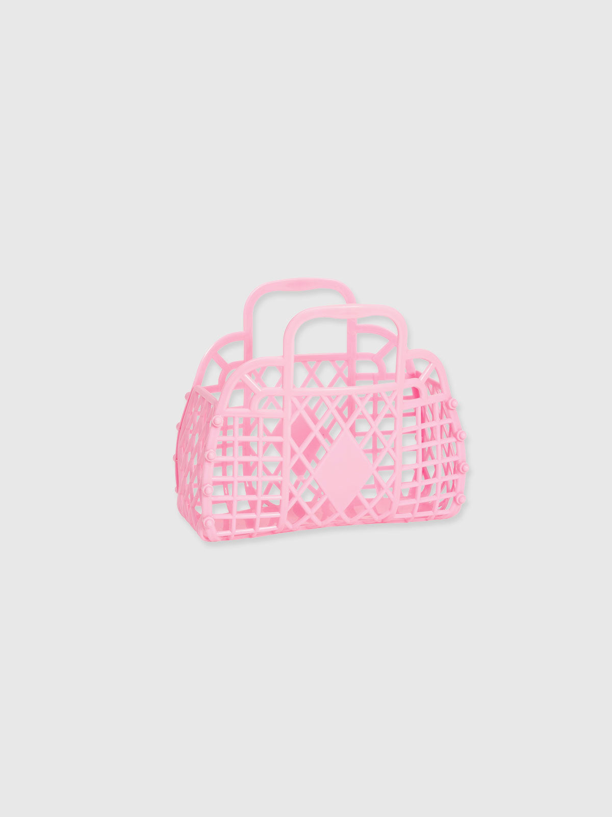 Jellies Retro Basket Jelly Bag - Mini - Soft Bubblegum Pink