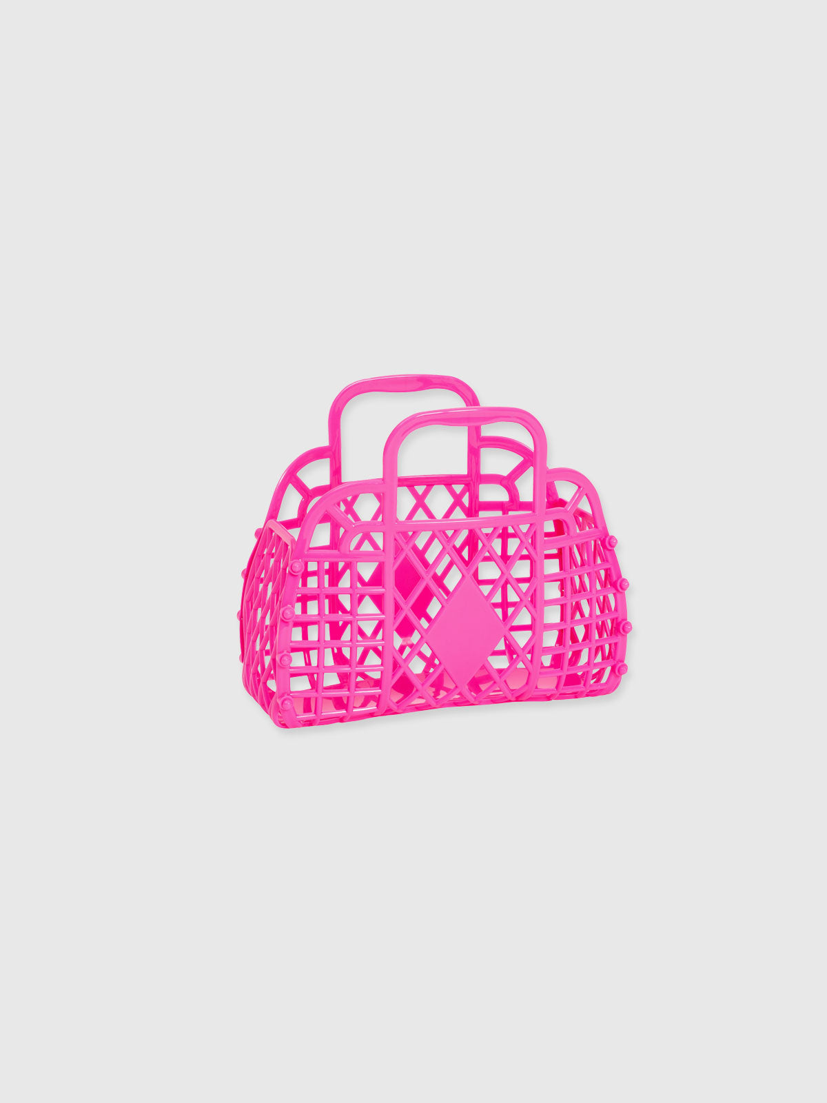 Jellies Retro Basket Jelly Bag - Mini - Hot Berry Pink