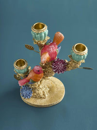 Birds on a Branch 3 Arm Candelabra Candle Holder