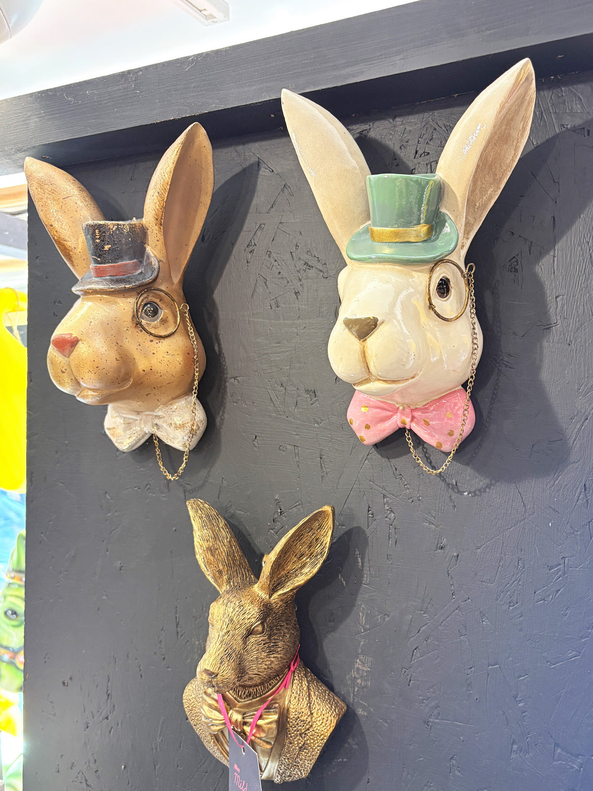 Rabbit / Hare in Monocle and Hat - Wall Hanging