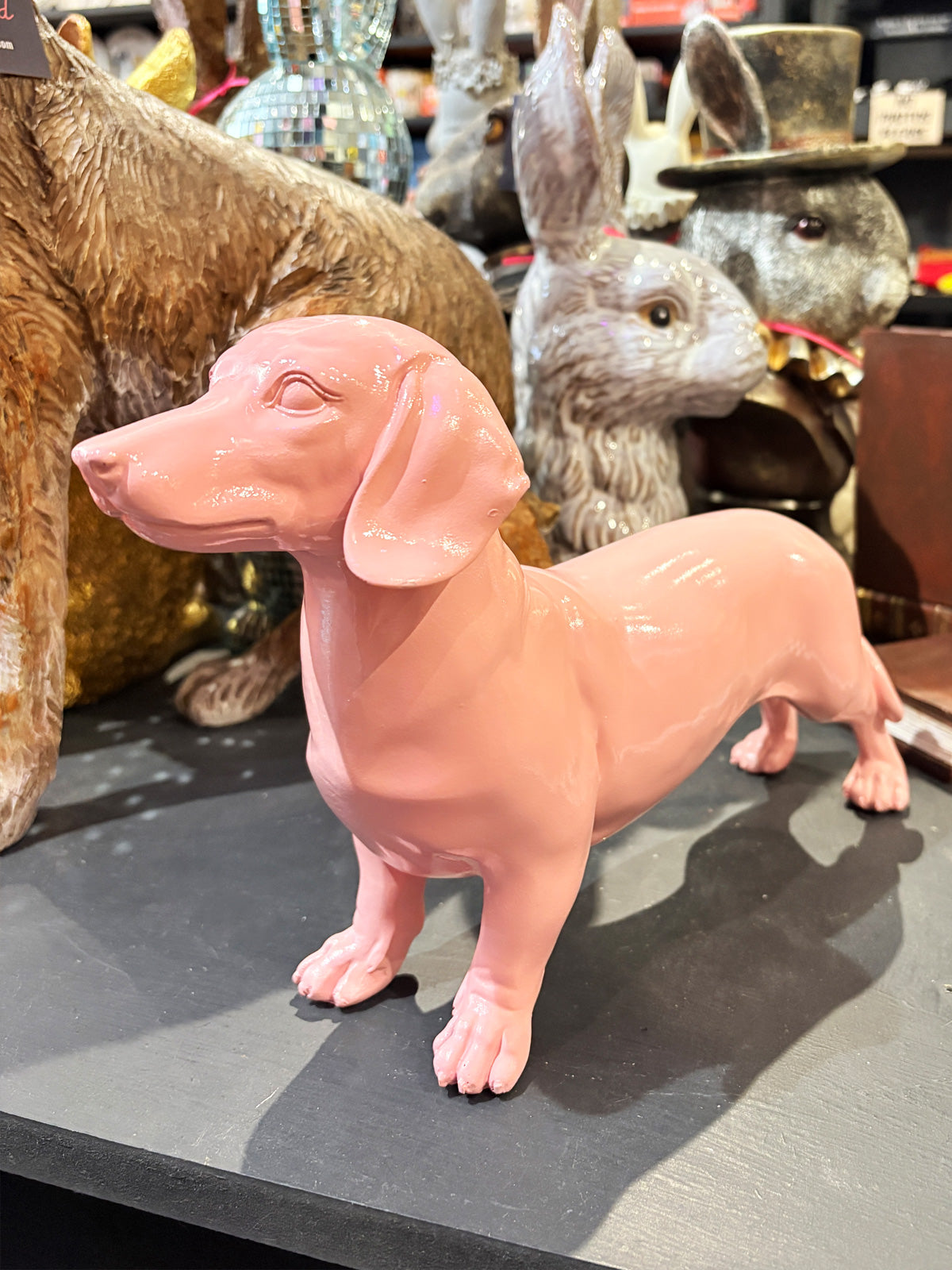 Dachshund Dog Statue - Pink