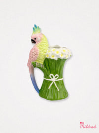 Colourful Paradise Parrot Ceramic Jug - 22cm