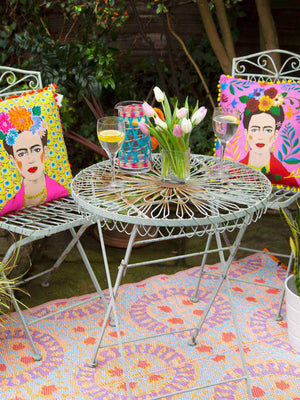 Boho Pink Outdoor Rug