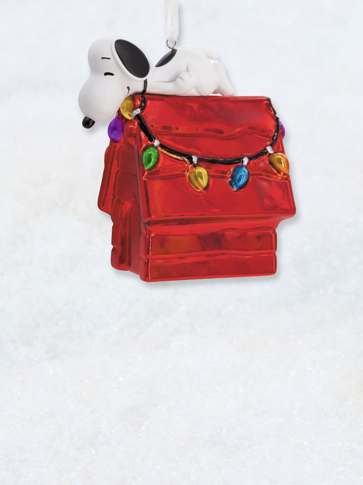 Peanuts Glass Christmas Ornament - Snoopy Doghouse