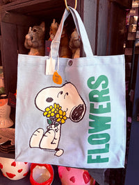 Peanuts Market Tote Bag - Snoopy Flowers