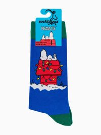 Peanuts Socks - Snoopy Christmas Doghouse