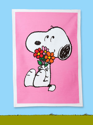 Peanuts Tea Towel - Love in Bloom