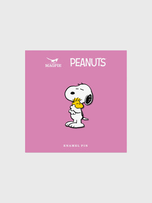 Peanuts Enamel Pin Badge - Snoopy Woodstock Hug