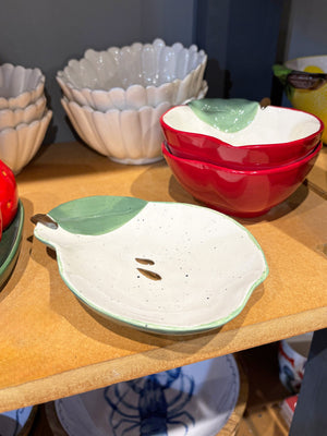 Pear Shaped Ceramic Shallow Bowl - 16cm