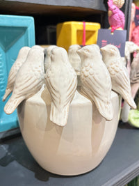 Perched Birds Shaped Plant Pot - 18.5cm