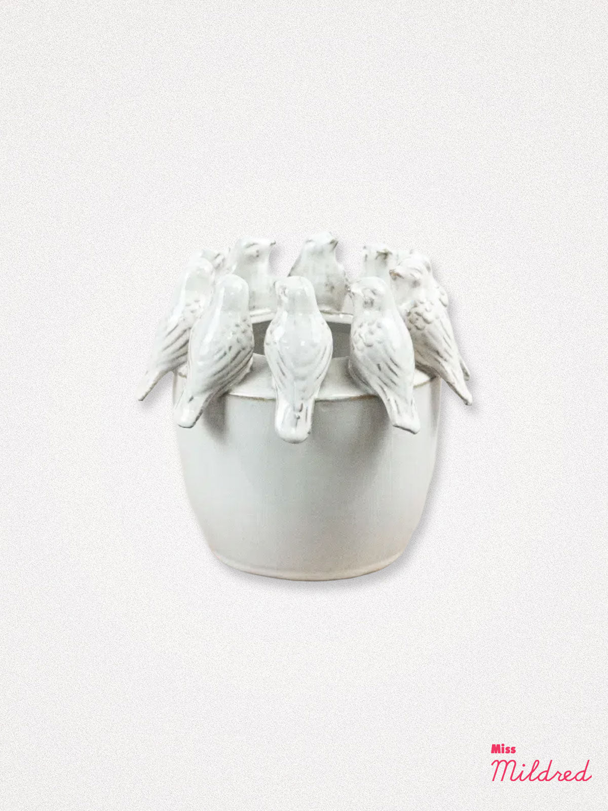 Perched Birds Shaped Plant Pot - 18.5cm