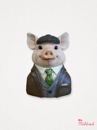 Pig Bust Statue - 17cm