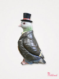 Quirky Pigeon in a Suit Statue - 27cm