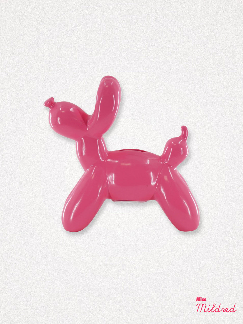 Ceramic Balloon Dog Money Bank - Pink