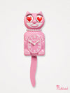 Kit Cat Clock Love Heart Eyes - Original Large Size - Pink