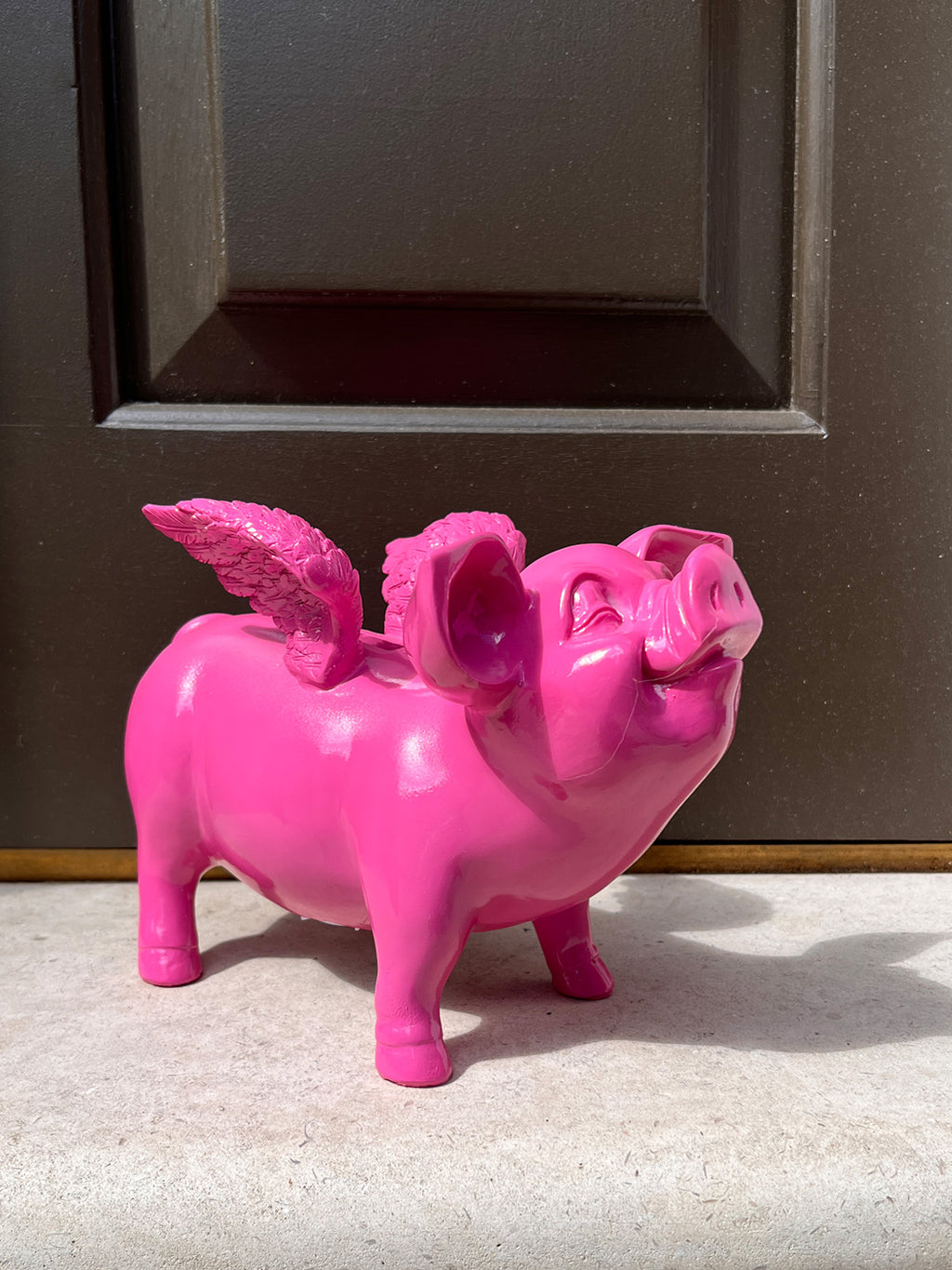 Flying Pig Money Box - Pink