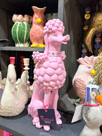 Kitsch Pink Poodle Dog Figure