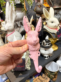 Pink Rabbit Metal Hook