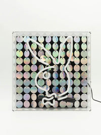 'Playboy Bunny' Glass Neon Light Box - Pink