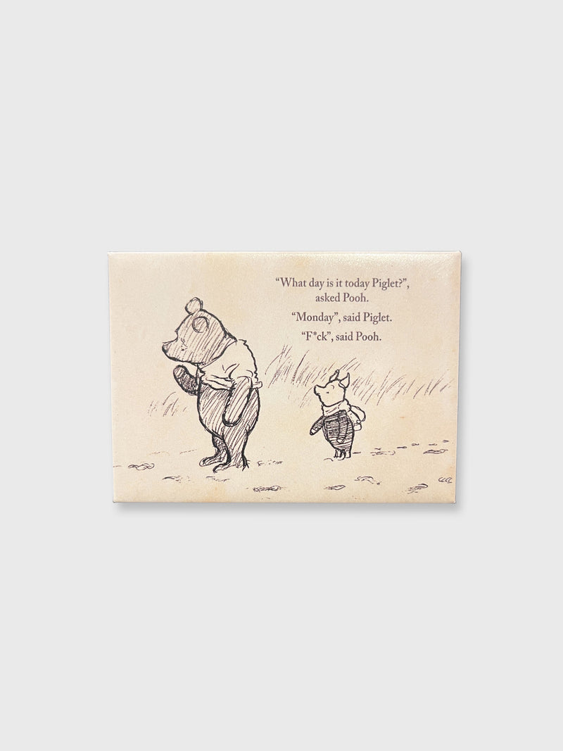 Pooh and Piglet Monday - Magnet