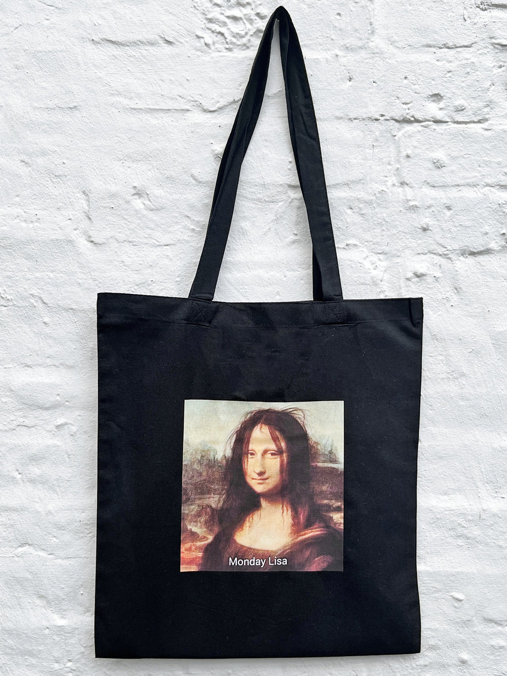 Monday Mona Lisa - Tote Bag - Black