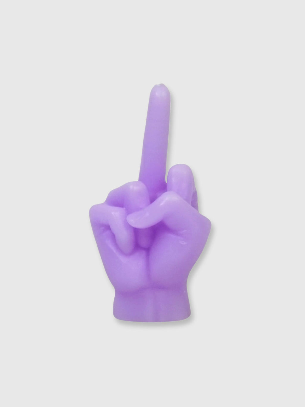 Giving The Finger Hand Candle - Purple