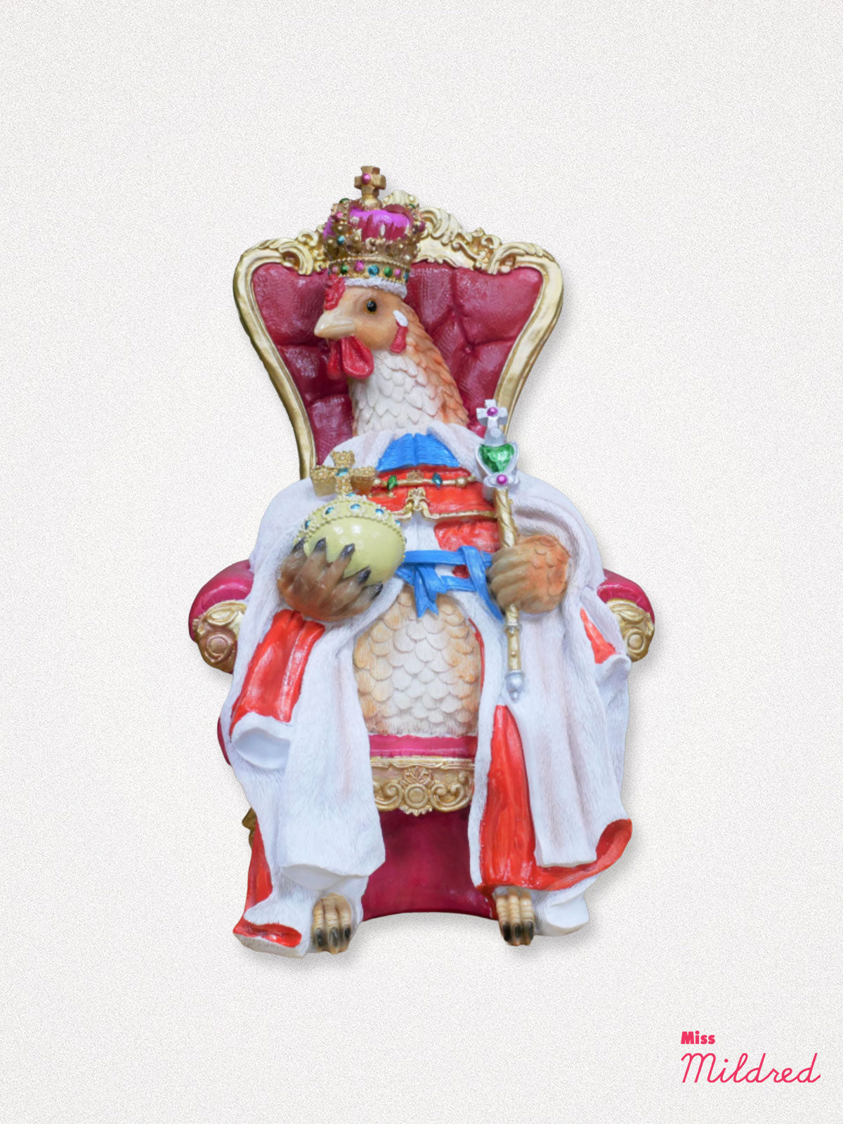 Queen of the Farmyard Chicken Statue - 31cm