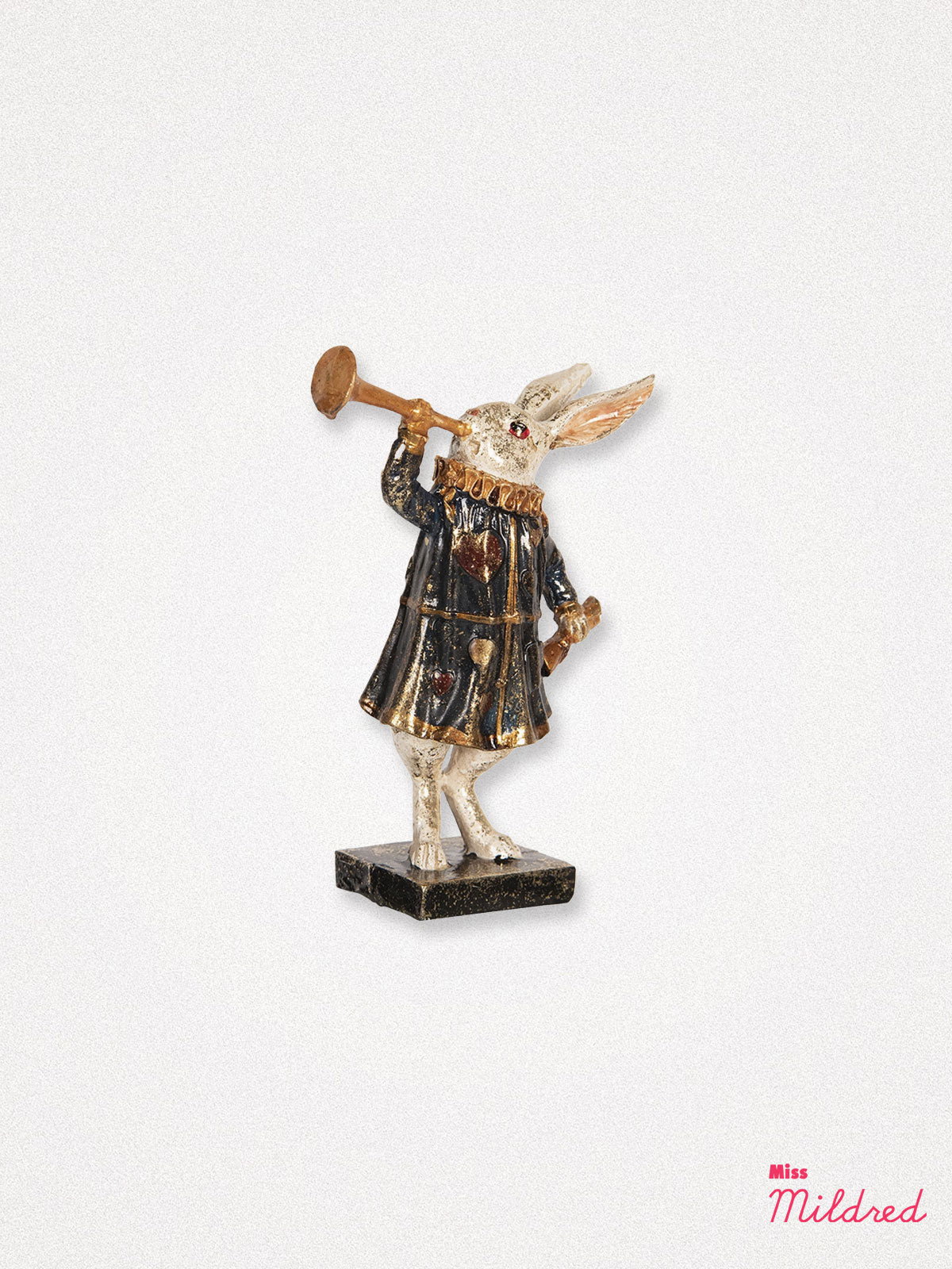 Regal Trumpet Blowing Rabbit Bunny Figure