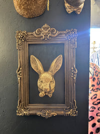 Gold Framed Rabbit Head