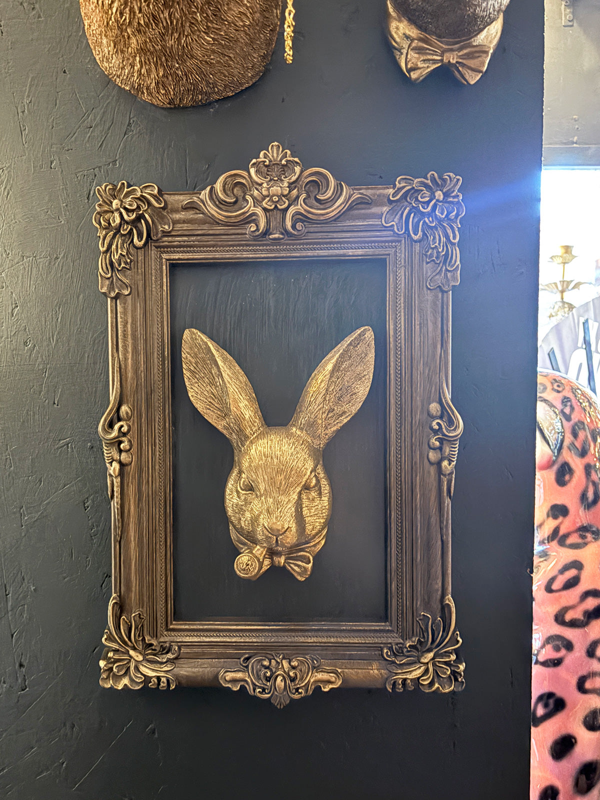 Gold Framed Rabbit Head