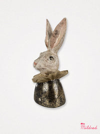 Rabbit Ruffle Bust - Gold & White