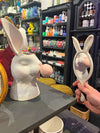 Rabbit Shaped Hand Mirror - White