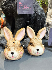 Rabbit Head Salt and Pepper Shaker Pots