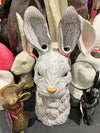 Light Grey Rabbit Head Ceramic Vase