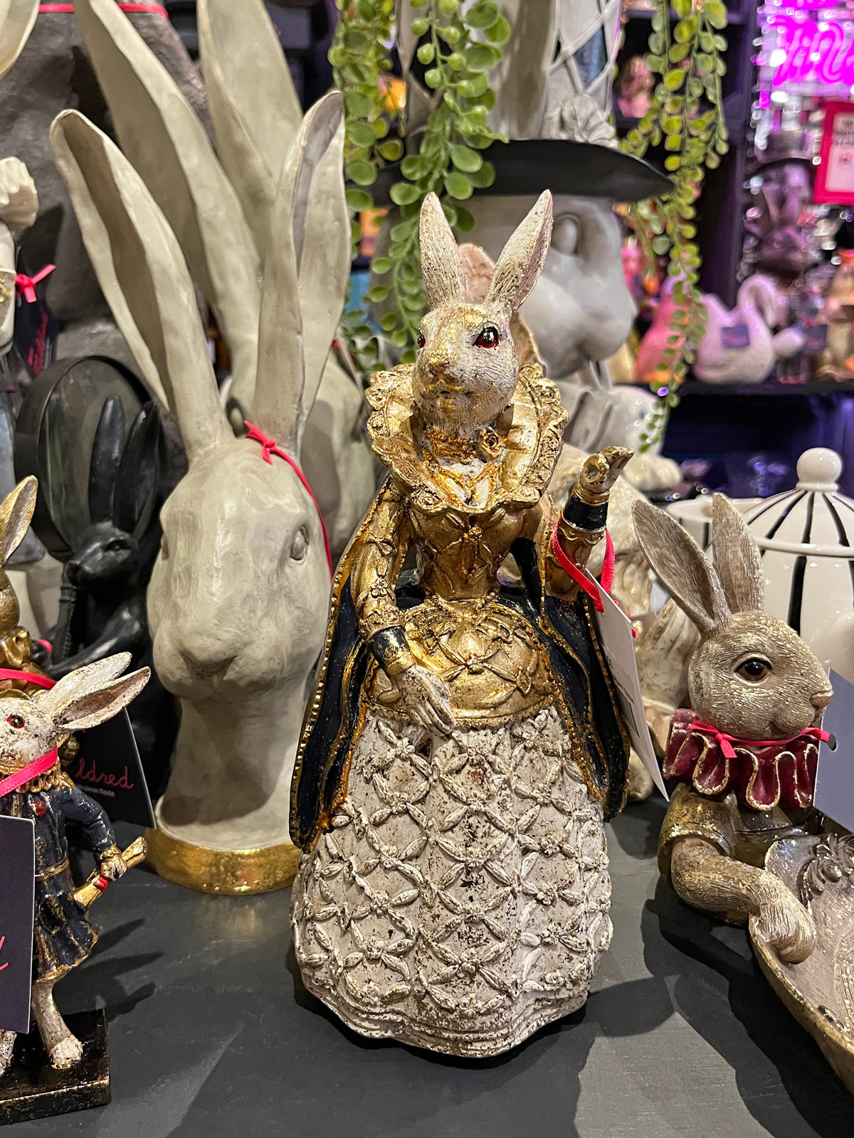 Queenie Rabbit Figure in Ballgown