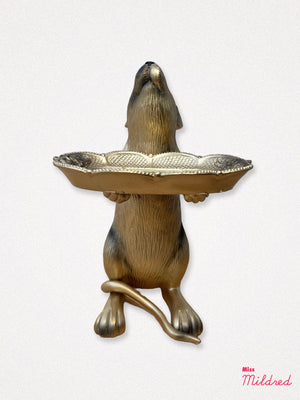 Decorative Gold Rat Statue