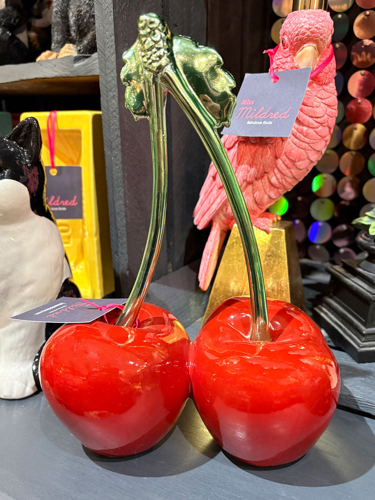 Red Large Cherries Decor Ornament