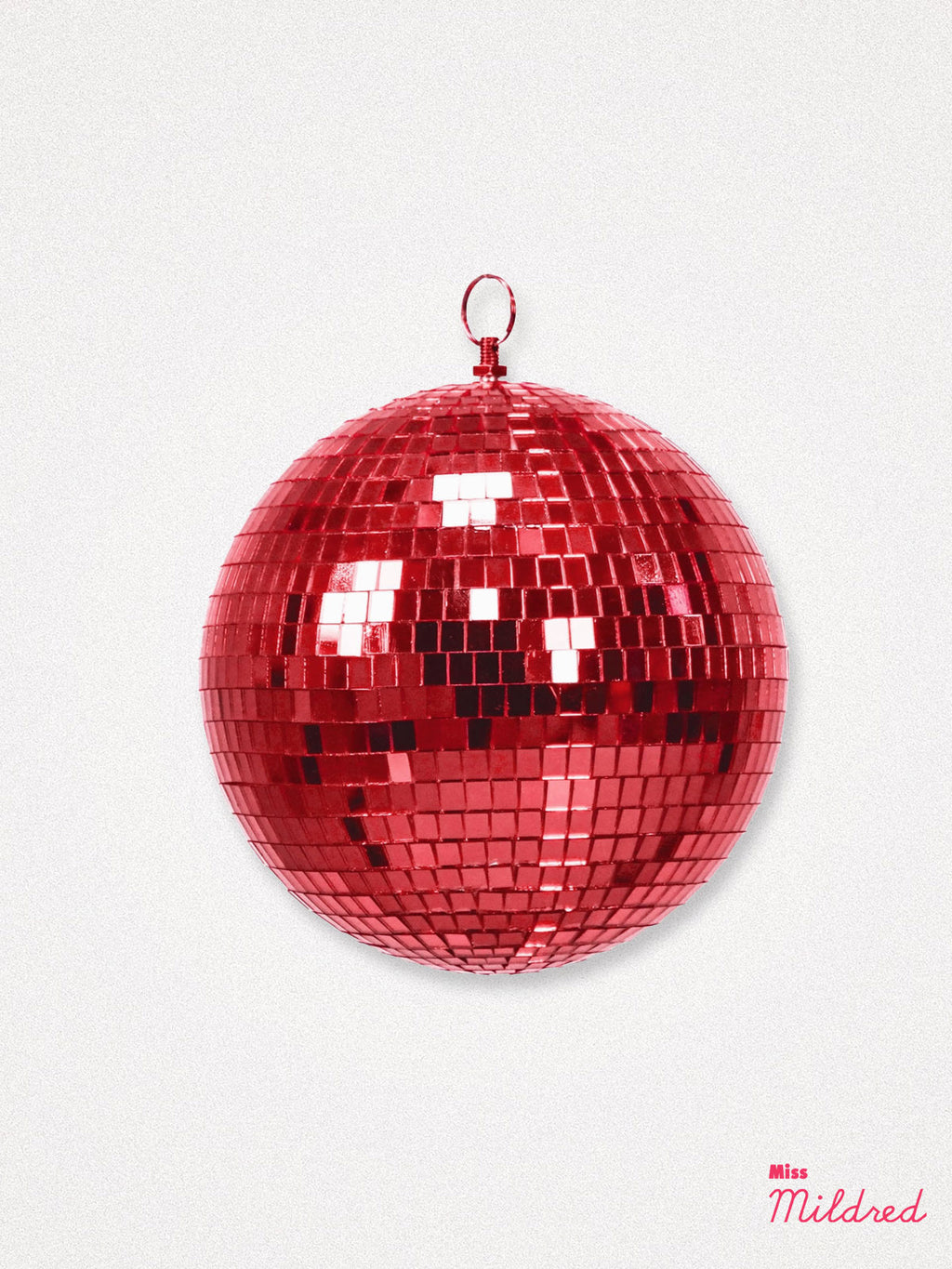 Red Mirrored Disco Ball - Medium 20cm