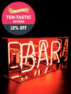 'Bar' Glass Neon Light Box