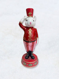 Red and White Mouse Soldier Figure - 28cm