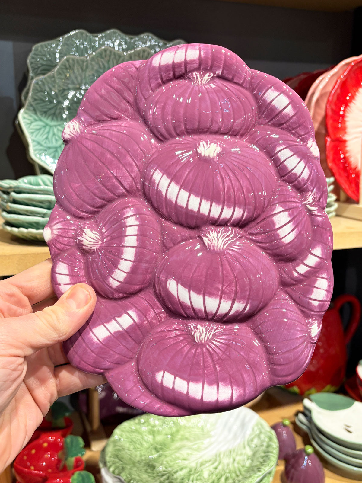 Red Onion Design Plate Platter - 23.5cm
