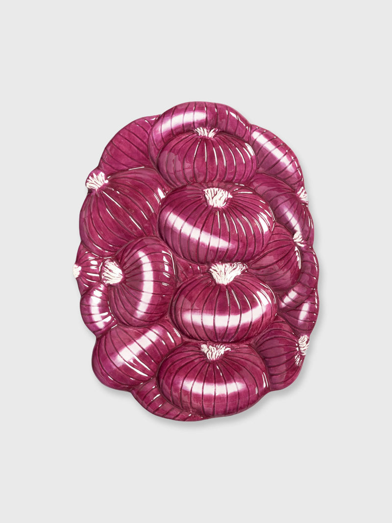 Red Onion Design Plate Platter - 23.5cm