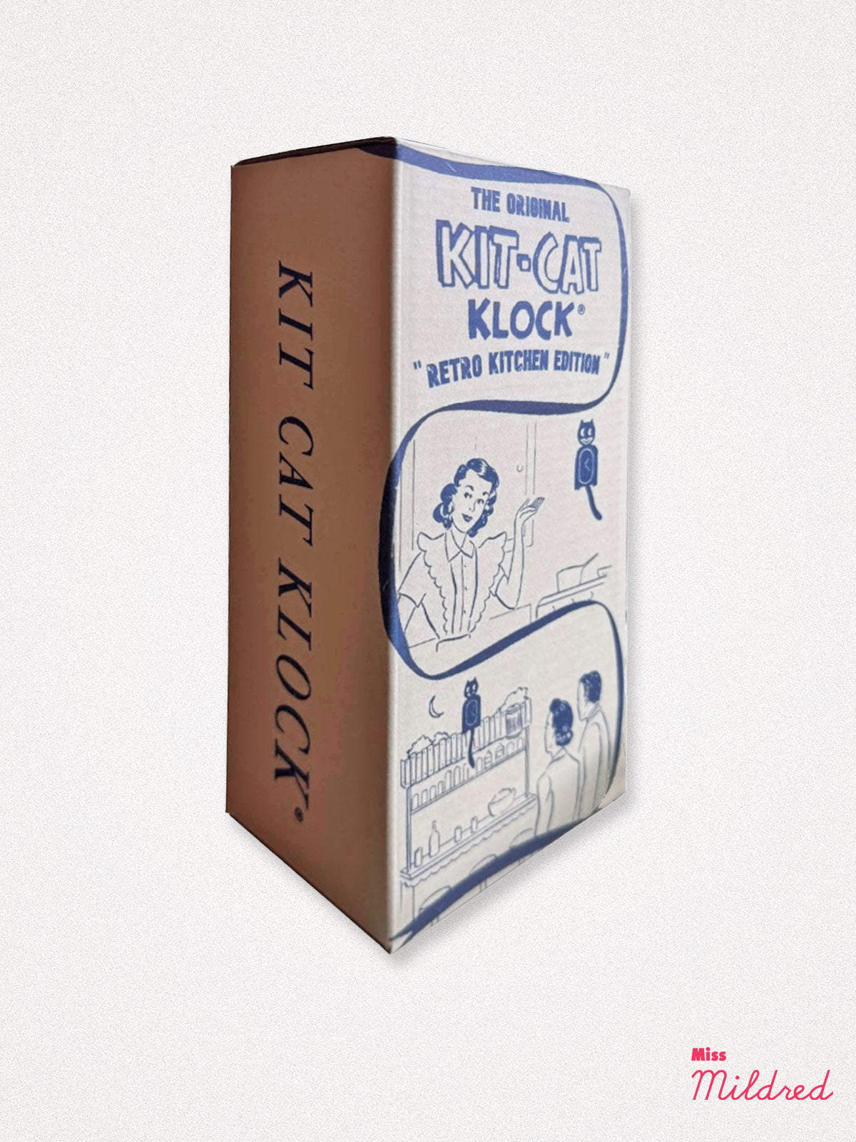 Kit Cat Clock Retro - Original Large Size - Pink & Chrome