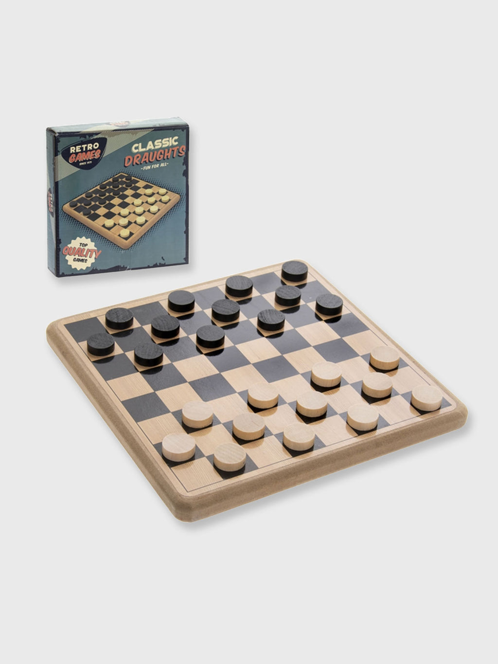 Retro Wooden Board Games - Draughts